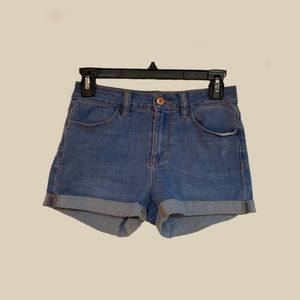 PacSun Blue Stretch High Waist Stretch Shorts !!